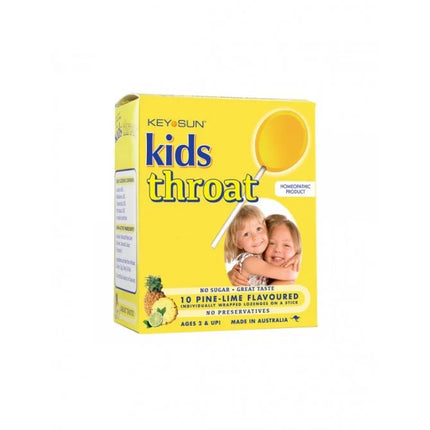 Key Sun Kids Throat Pine Lime Flavoured 10 Lozenges - OhYouLuckyDuck.com.au