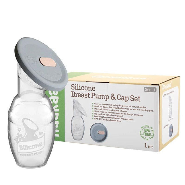 HaaKaa Silicone Breast Pump and Cap Set - OhYouLuckyDuck.com.au
