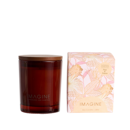 Imagine Pear and Freesia Scented Soy Wax Candle for Home Fragrance 310G