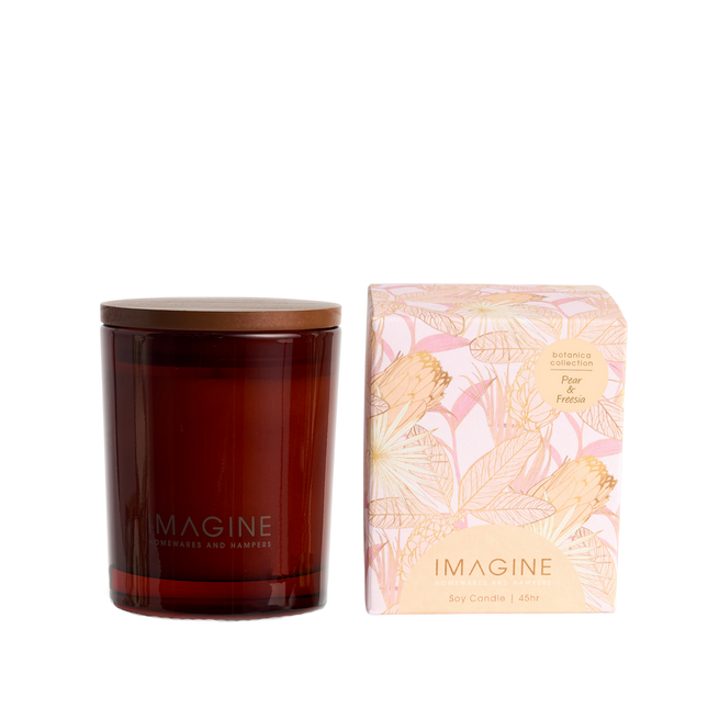 Imagine Pear and Freesia Scented Soy Wax Candle for Home Fragrance 310G