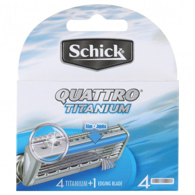 Schick Quattro Titanium Refill Blades 4 pack - OhYouLuckyDuck.com.au