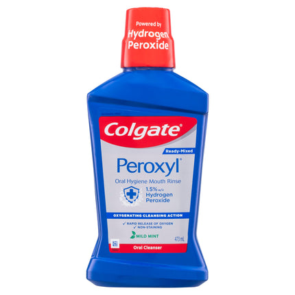 Colgate Peroxyl Oral Hygiene Mouth Rinse Mouthwash 473ml