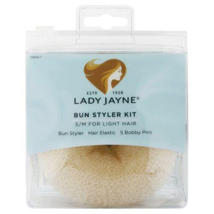 Lady Jayne Light Bun Styler Kit Small/medium Hair Elastics Five Bobby Pins - OhYouLuckyDuck.com.au