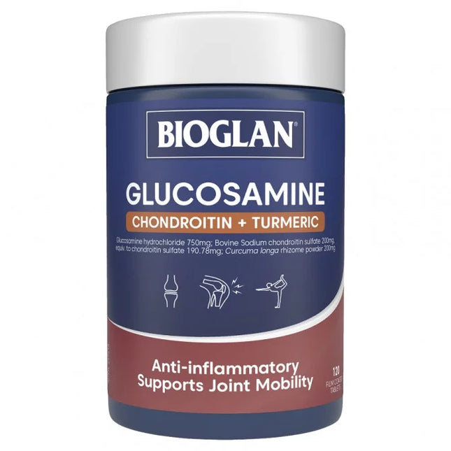Bioglan Glucosamine + Chrondroitin + Turmeric 120 Tablets - OhYouLuckyDuck.com.au