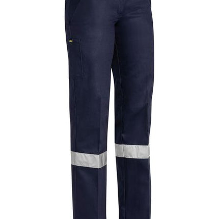 Bisley Workwear Women'S Taped Original Drill Work Pants Navy