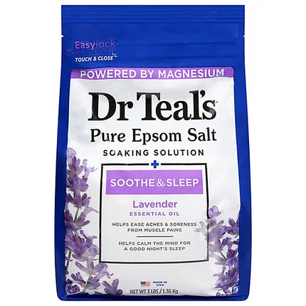Dr Teals Pure Epsom Salt Soaking Solution with Lavender 1.36 KG