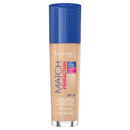 Rimmel Match Perfection Fdn 200 Soft Beige - OhYouLuckyDuck.com.au