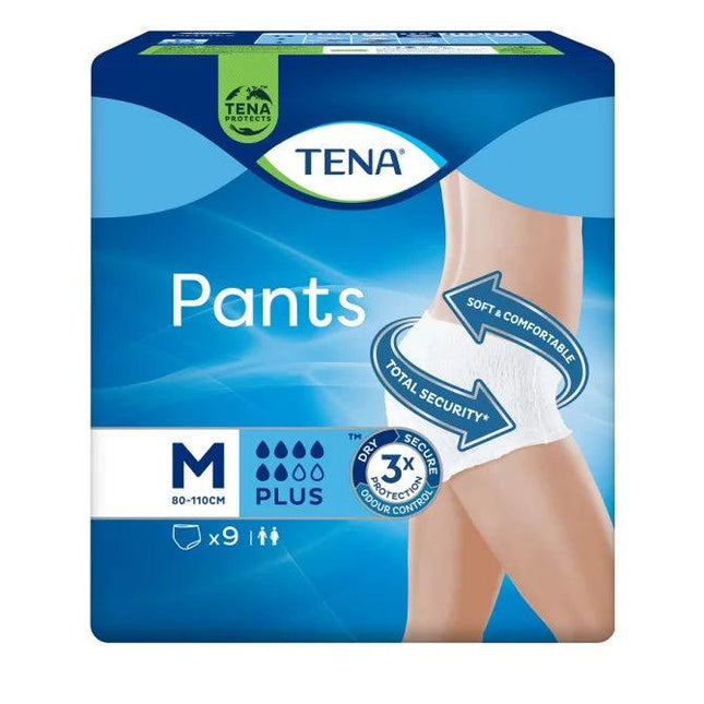 Tena Pants Plus Medium 9 Pack - OhYouLuckyDuck.com.au