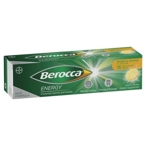 Berocca Performance Mango & Orange Effervescent Tablets 15 Pack - OhYouLuckyDuck.com.au