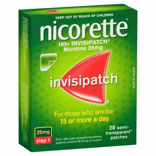 Nicorette Nicotine Patch 16hr Invisipatch Step 1 25mg 28 Patches - OhYouLuckyDuck.com.au