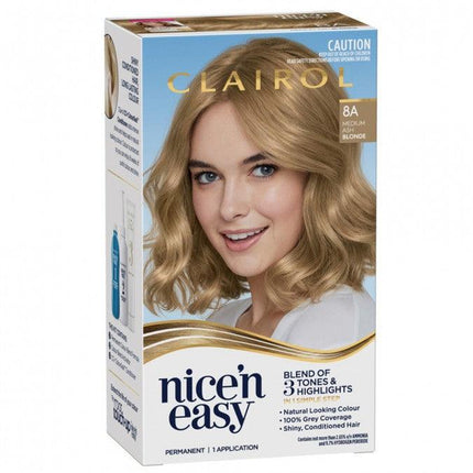 Clairol Nice N Easy 8A Natural Medium Ash Blonde - OhYouLuckyDuck.com.au