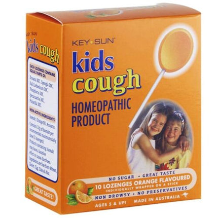 Key Sun Kids Cough Orange 10 Lozenges - OhYouLuckyDuck.com.au