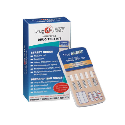 Drug Alert Multi Drug Test Kit x 5 Single Use Tests