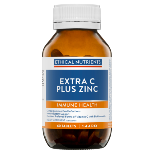 Ethical Nutrients Extra C Plus Zinc 60 Tablets - OhYouLuckyDuck.com.au