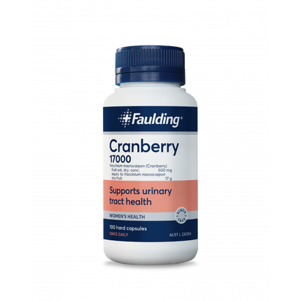 Faulding Remedies Cranberry 17000mg Capsules 100 Count
