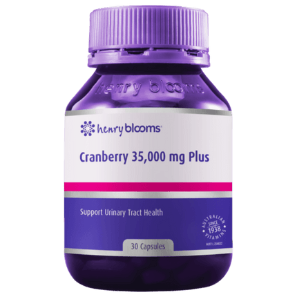 Henry Blooms Cranberry 35000mg Plus 30 Vegetarian Capsules - OhYouLuckyDuck.com.au
