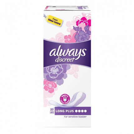 Always Discreet Long Plus Liners - 20 Pack - OhYouLuckyDuck.com.au