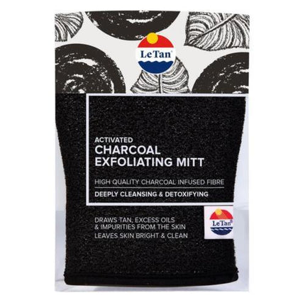 LeTan Activated Charcoal Exfoliating Mitt - OhYouLuckyDuck.com.au