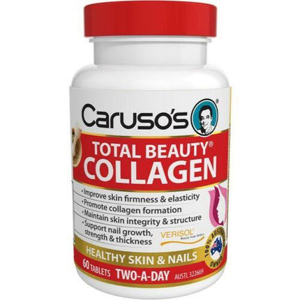 Carusos Total Beauty Collagen 60 Tablets - OhYouLuckyDuck.com.au