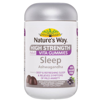 Nature's Way High Strength Adult Vita Gummies Sleep Ashwagandha 40 Pastilles - OhYouLuckyDuck.com.au
