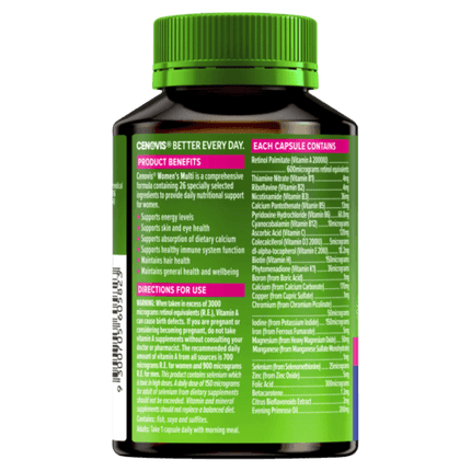 Cenovis Womens Multi Once Daily 50 Capsules - OhYouLuckyDuck.com.au