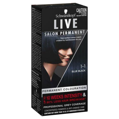 Schwarzkopf Live Salon Permanent 1-1 Blue Black - OhYouLuckyDuck.com.au
