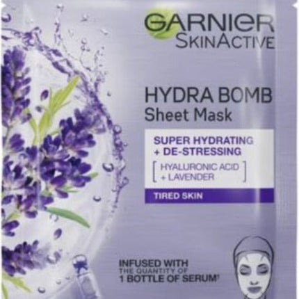 Garnier Hydra Bomb Tissue Mask Lavender - OhYouLuckyDuck.com.au