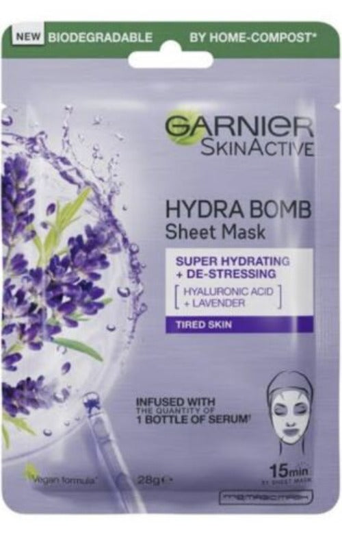 Garnier Hydra Bomb Tissue Mask Lavender - OhYouLuckyDuck.com.au