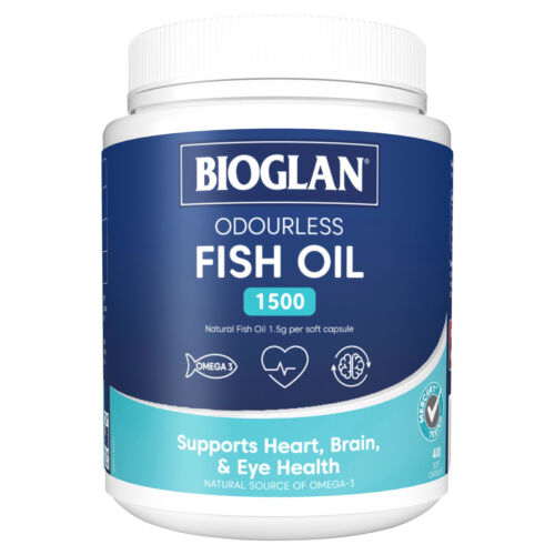 Bioglan Odourless Fish Oil 1500mg 400 Capsules - OhYouLuckyDuck.com.au