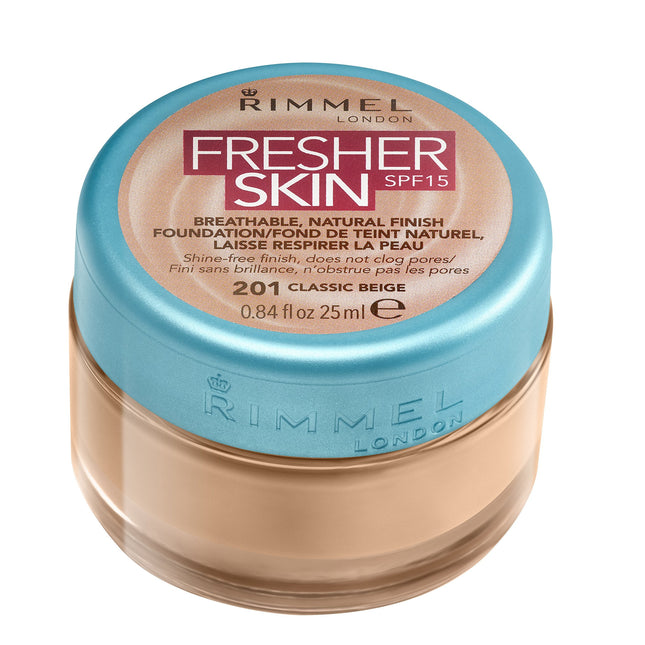 Rimmel Fresher Skin Foundation SPF 15 Shade 102 Light Nude 25ML