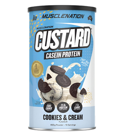 Muscle Nation Protein Custard Powder Cookies & Cream 400G