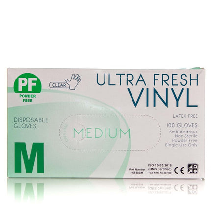 Vinyl Clear Powder Free Gloves Medium
