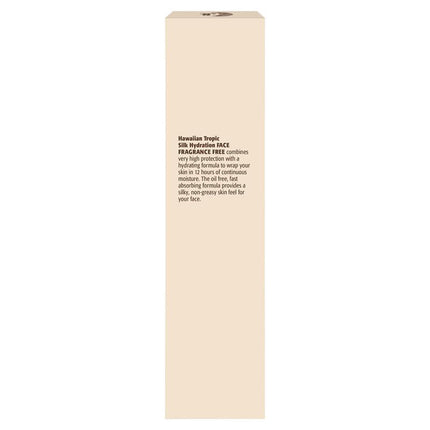 Hawaiian Tropic Spf 50+ Silk Hydration Face Fragrance Free 100ml