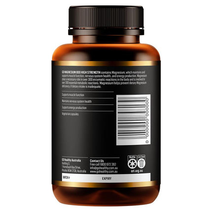 Go Healthy Magnesium 800 120 Vege Capsules