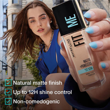 Maybelline Fit Me Matte and Poreless Foundation 105 Fair Ivory 30ml