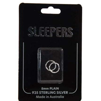 Adnohr Sleepers 925 Sterling Silver Extra Large Plain 18mm