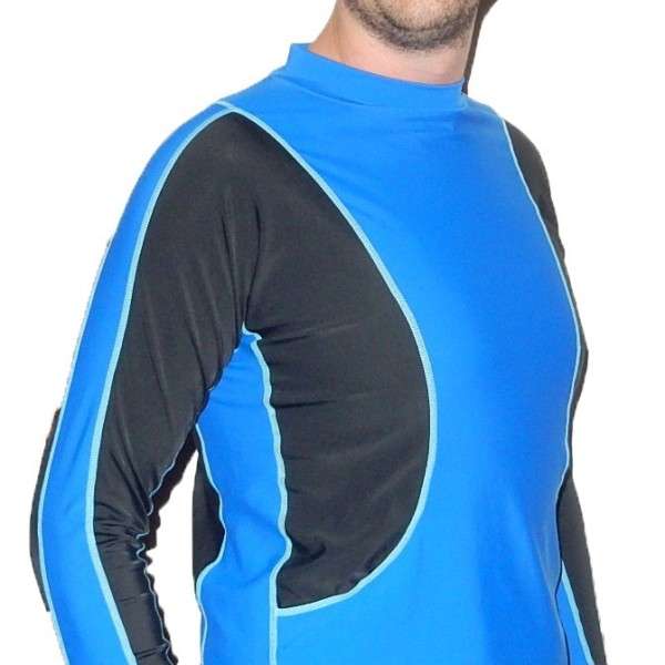 Radicool Mens Long Sleeve Rashie Royal/Black Small