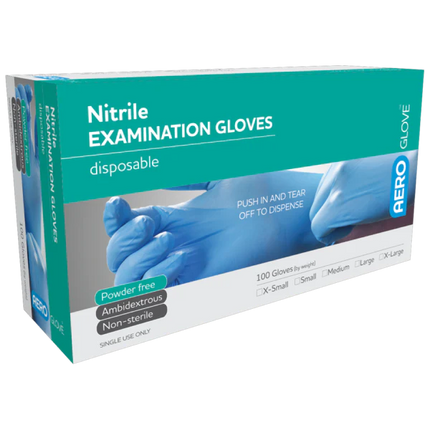 Aeroglove Nitrile Gloves Large 100 pack