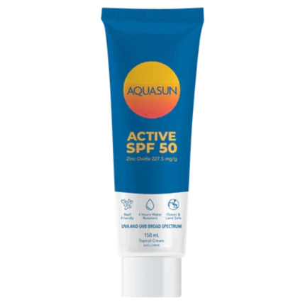 Aquasun Active Zinc Spf50+ 150ml - OhYouLuckyDuck.com.au