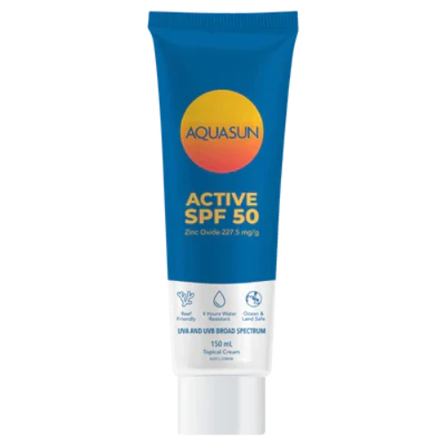 Aquasun Active Zinc Spf50+ 150ml - OhYouLuckyDuck.com.au