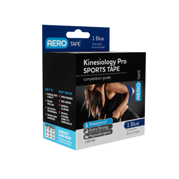 Aerotape Kinesiology Pro Sports Tape Blue 5X5Cm