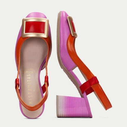 Hispanitas Australia Pink And Orange Slingback