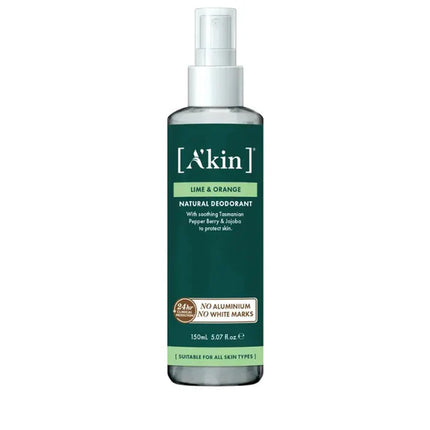 A'kin Lime & Orange Spray Deodorant 150ml - OhYouLuckyDuck.com.au