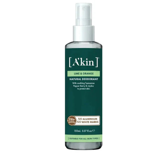 A'kin Lime & Orange Spray Deodorant 150ml - OhYouLuckyDuck.com.au
