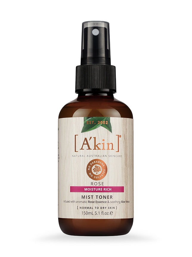 A'kin Rose Moisture Rich Mist Toner 150mL - OhYouLuckyDuck.com.au