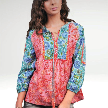 Zoha Online Aleena Patch Top Sea Pink