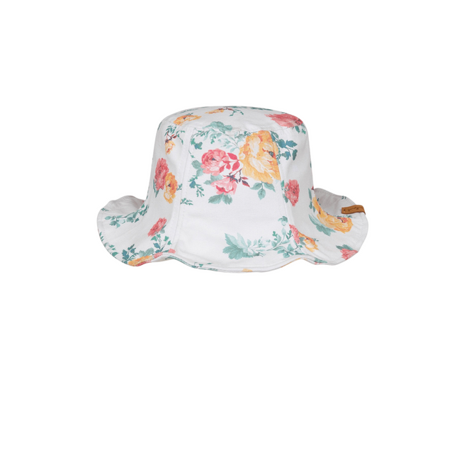 Tsd Girls Alma Floral Bucket Hat Off White