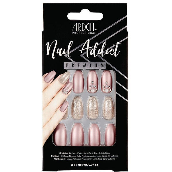 Ardell Press on Nails Premium Nail Addict Metallic Lilac Pearl
