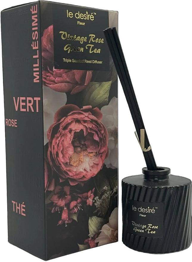 Le Desire Fleur Reed Diffuser Vintage Rose and Green Tea