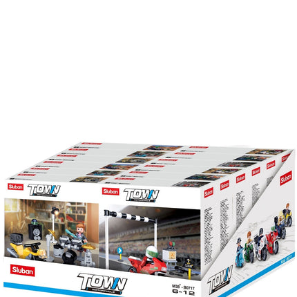 Town C8 Die Cast Toy Motorcycles 12 Pack